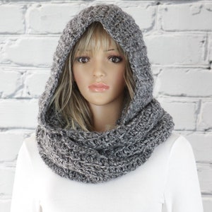 Alexia Hooded Scarf Pattern 800, Crochet Hooded Infinity Scarf Pattern, Crochet Scarf PATTERN, Digital PDF Pattern Download image 1