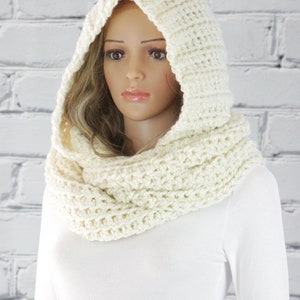 Alexia Hooded Scarf Pattern 800, Crochet Hooded Infinity Scarf Pattern, Crochet Scarf PATTERN, Digital PDF Pattern Download image 4