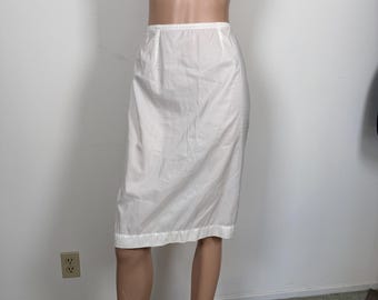 Vintage jaren 1950 witte nylon rok van American Made, klein 445