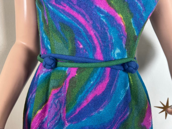 Vintage 1960s Jane Stevens purple rainbow wool wi… - image 5