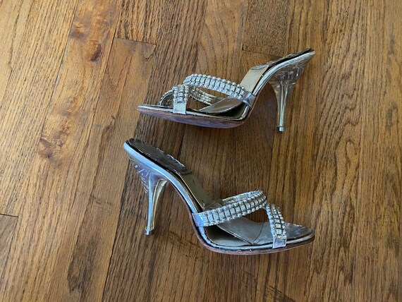 Vintage 1950s rhinestone lucite heel springolators