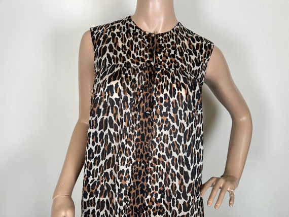 Vintage 1960s leopard print nightgown medium 423 - image 5