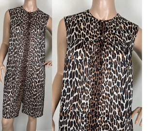 Vintage 1960s leopard print nightgown medium 423