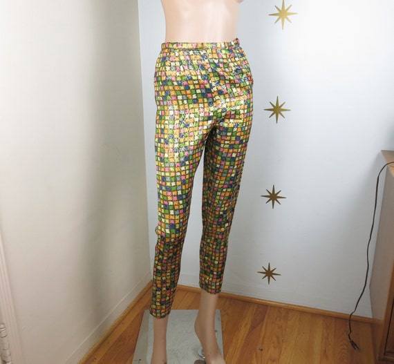 SALE! Vintage 1950s rainbow gold brocade cigarette