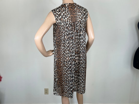 Vintage 1960s leopard print nightgown medium 423 - image 4