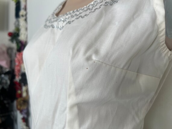 Vintage 1950s silver rick rack costume dress small 250 - Gem