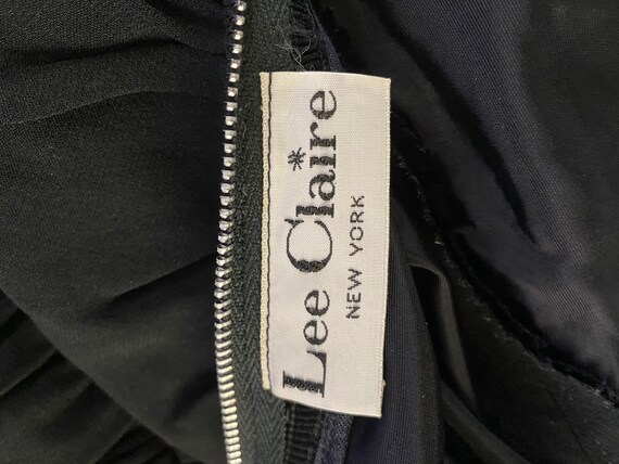 SALE! Vintage 1950s Lee Claire black ruched rhine… - image 10