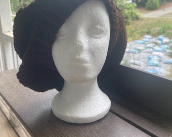 Crochet Beret - Brown