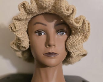 Crochet Ruffle Hat - 2 layers