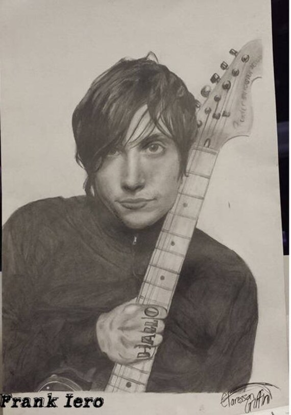Frank Iero Portrait Art Print Etsy