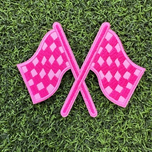 Checkered Flag Iron On Patches