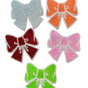 Sequin Bow Iron On Patches