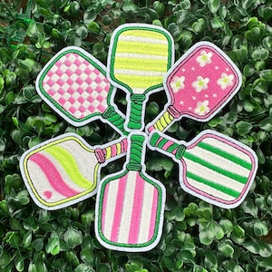 Pickle Ball Iron On Patches