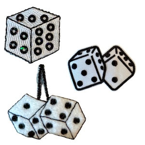Dice Poker Game Iron On Patches