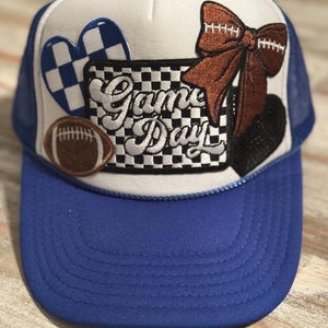 Royal Blue Game Day Hat - Etsy display picture 1