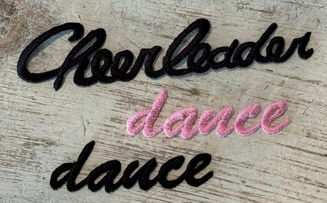 Cheerleader & Dance Script Iron on Patches - Etsy