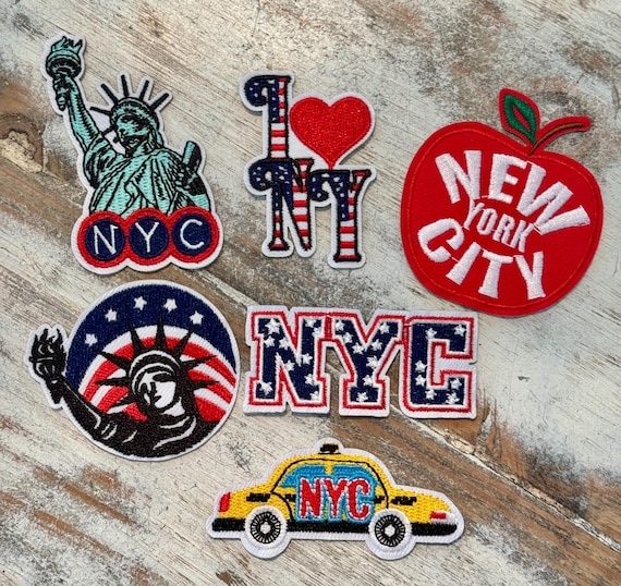 New York Themed Iron On Patches