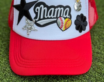 Mama of Both (Baseball & Softball) Trucker Patch Cap