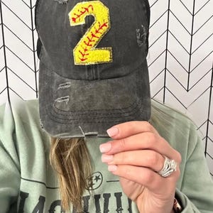 Custom Softball Number Hats