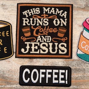 Coffee Iron On Patches