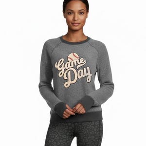 Fleece Baseball Game Day Pullover Sweatshirt