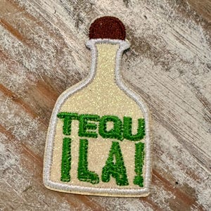 Tequila Bottle Iron On Patches