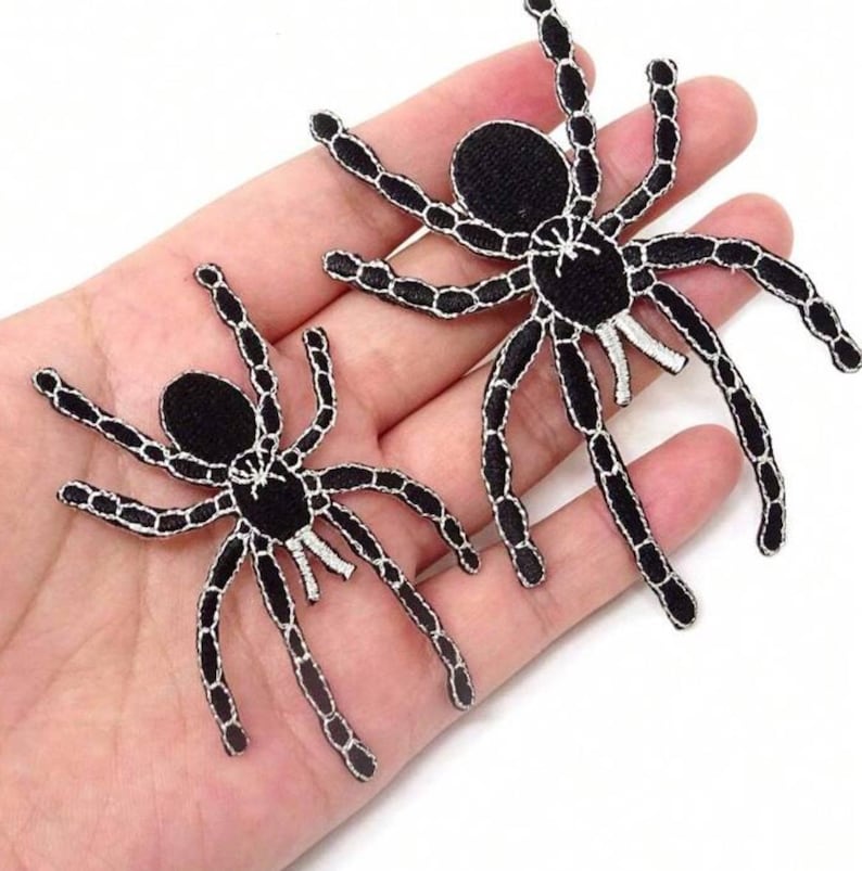 Spider & Web Iron on Patches - Etsy