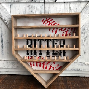3 SHELVES of RING Pegs Baseball Display Rack