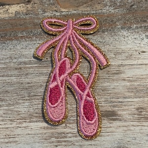 Ballerina Pointe Toe Shoe Iron On Patches