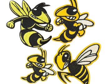 Hornet Mascot Iron On Patch