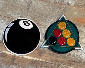 EIGHTBALL 8 BALL PATCH AUFNÄHER # 1 POOL BILLARD 9cm FLICKEN ABZEICHEN