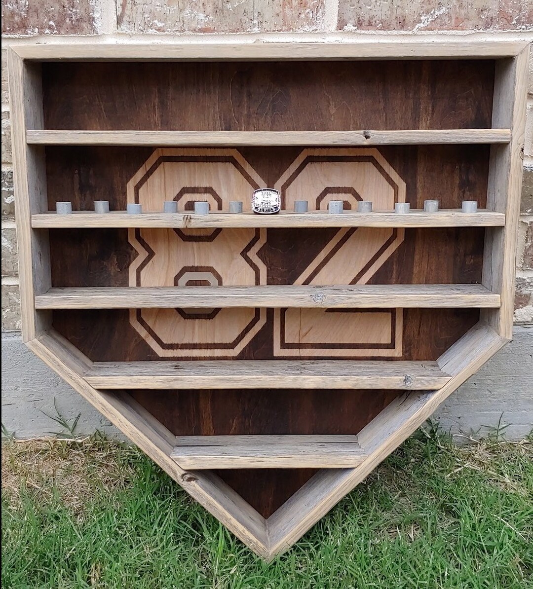 Revolving Baseball Back Rack 1 Row of Ring Pegs-baseball Display Rack - Etsy