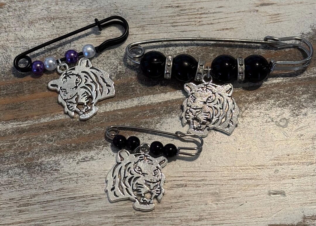 Tiger Charm Pins - Etsy