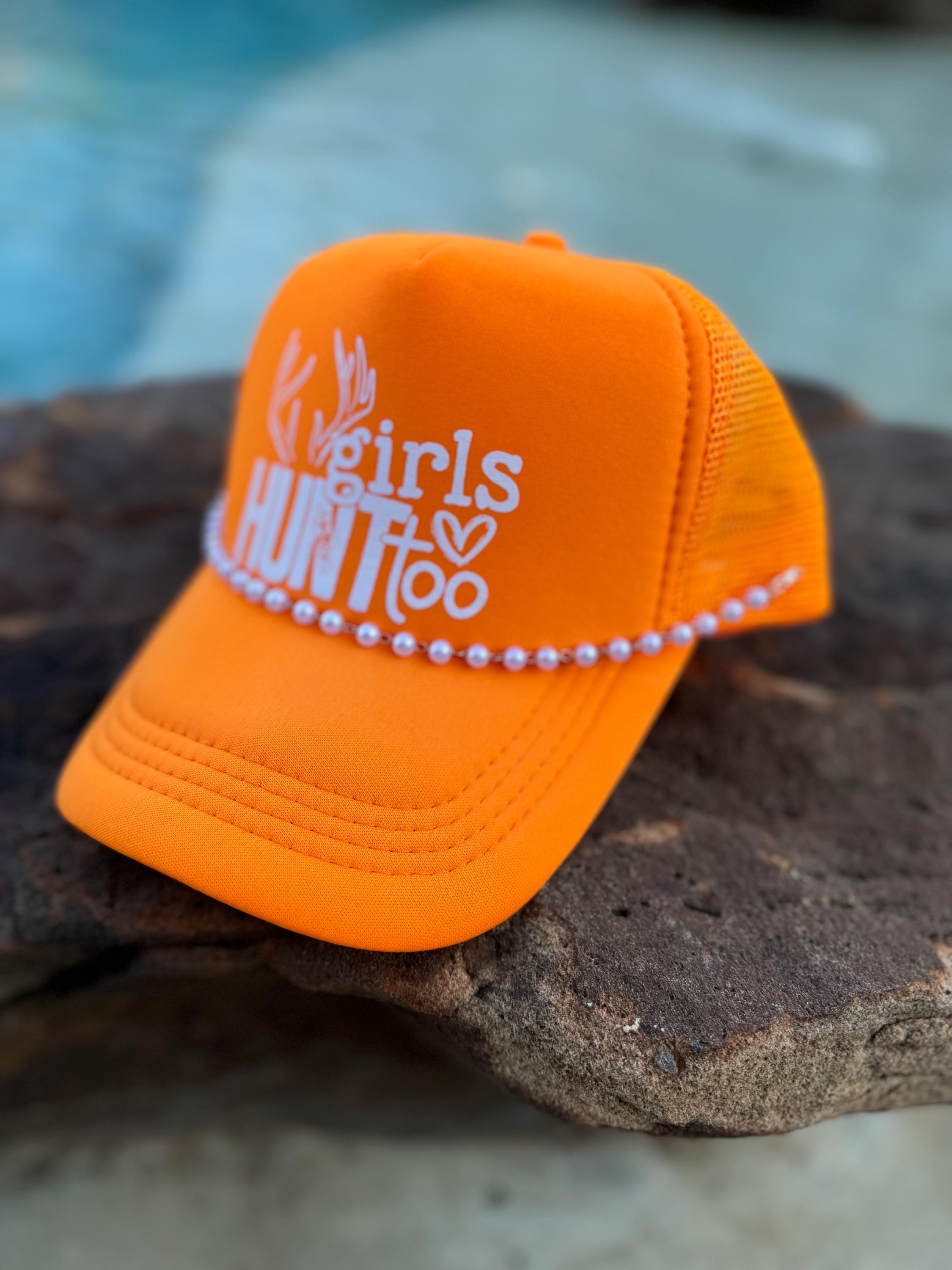 Freshest Trucker Hat for our HUNTING CHICS! Curved Brim Black Trucker Hat - Wild Hog Design – Mucker Bucket main image 4