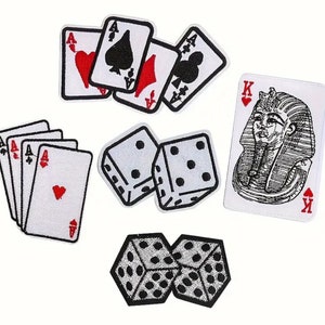 Parches termoadhesivos de cartas de póker