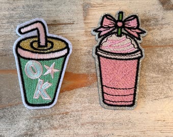 Drink Iron On Patches