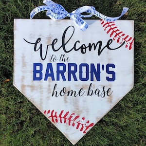 PERSONALIZED *NAME* BASEBALL Home Plate Sign
