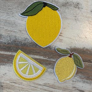 Lemon Iron On Patches