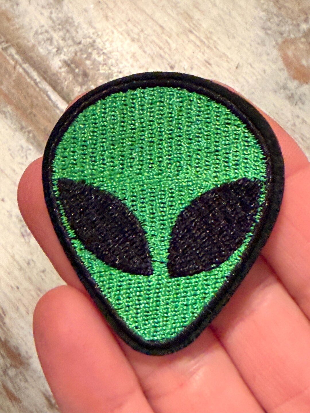 Green Alien Iron on Patches - Etsy