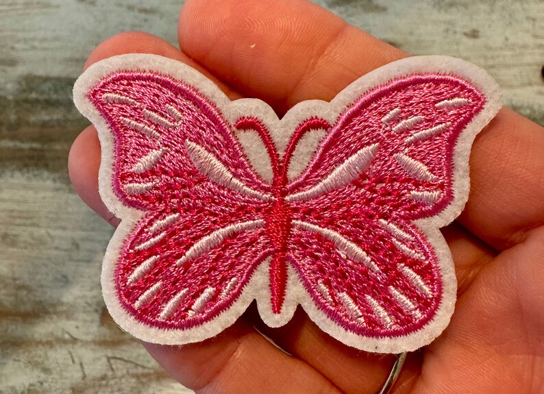 Pink, Blue & Black Butterfly Iron on Patches Etsy