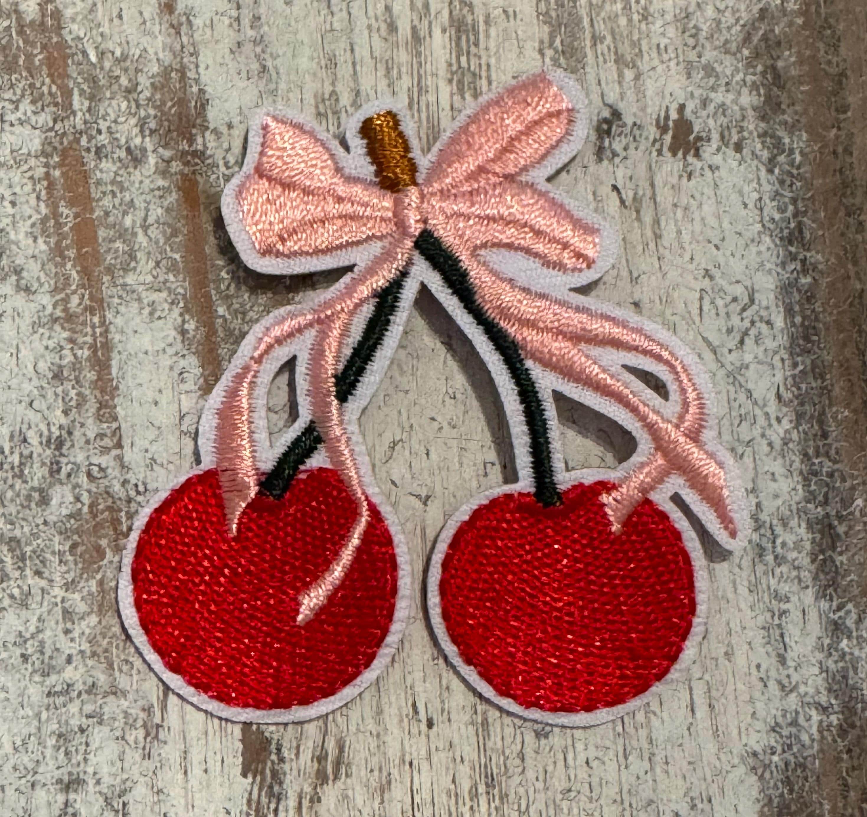 Red Cherry Iron on Patches (sequin & Embroidered) - Etsy