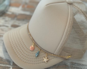 Sea Shell & Starfish Charm Hat CHAINS