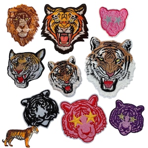 Tiger Iron On Patches