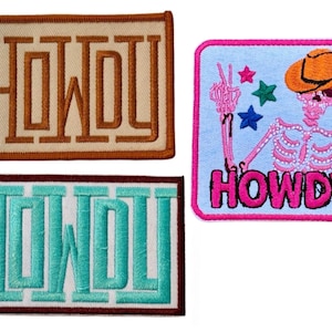 Howdy Iron On Patches