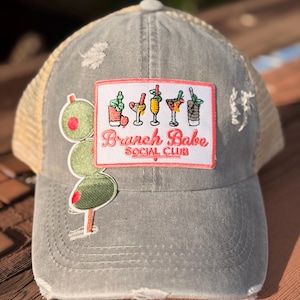 Brunch Babe Social Club Ponytail Hat