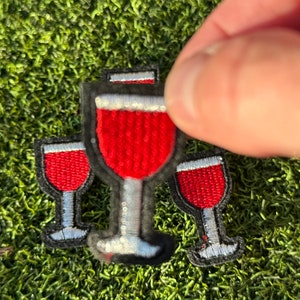 Wine Iron On Patch