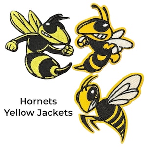Hornet Mascot Iron On Patch