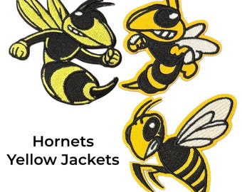 Hornet Mascot Iron On Patch