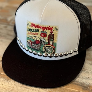 Motorcycle Flat Bill Hat