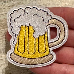 Beer Mug Iron On Patches (Various Designs)